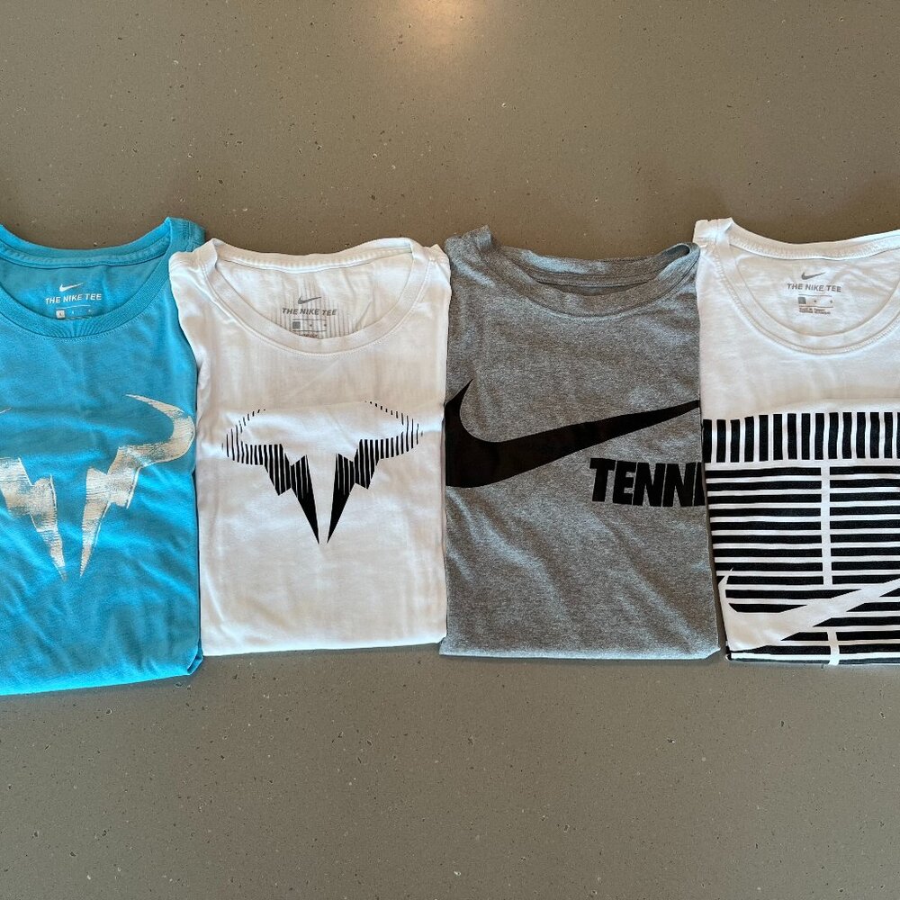 Nike Mens Tennis t-shirts (Nadal) Size L Like New!